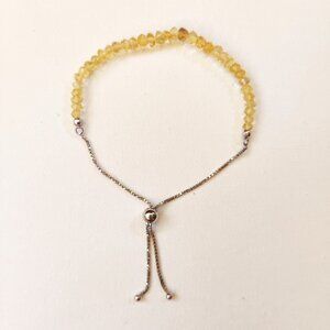Sterling silver and citrine adjustable bracelet